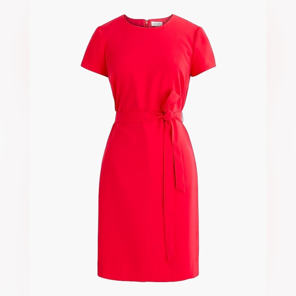 J. Crew factory - Short-sleeve belted suiting dress- size 0